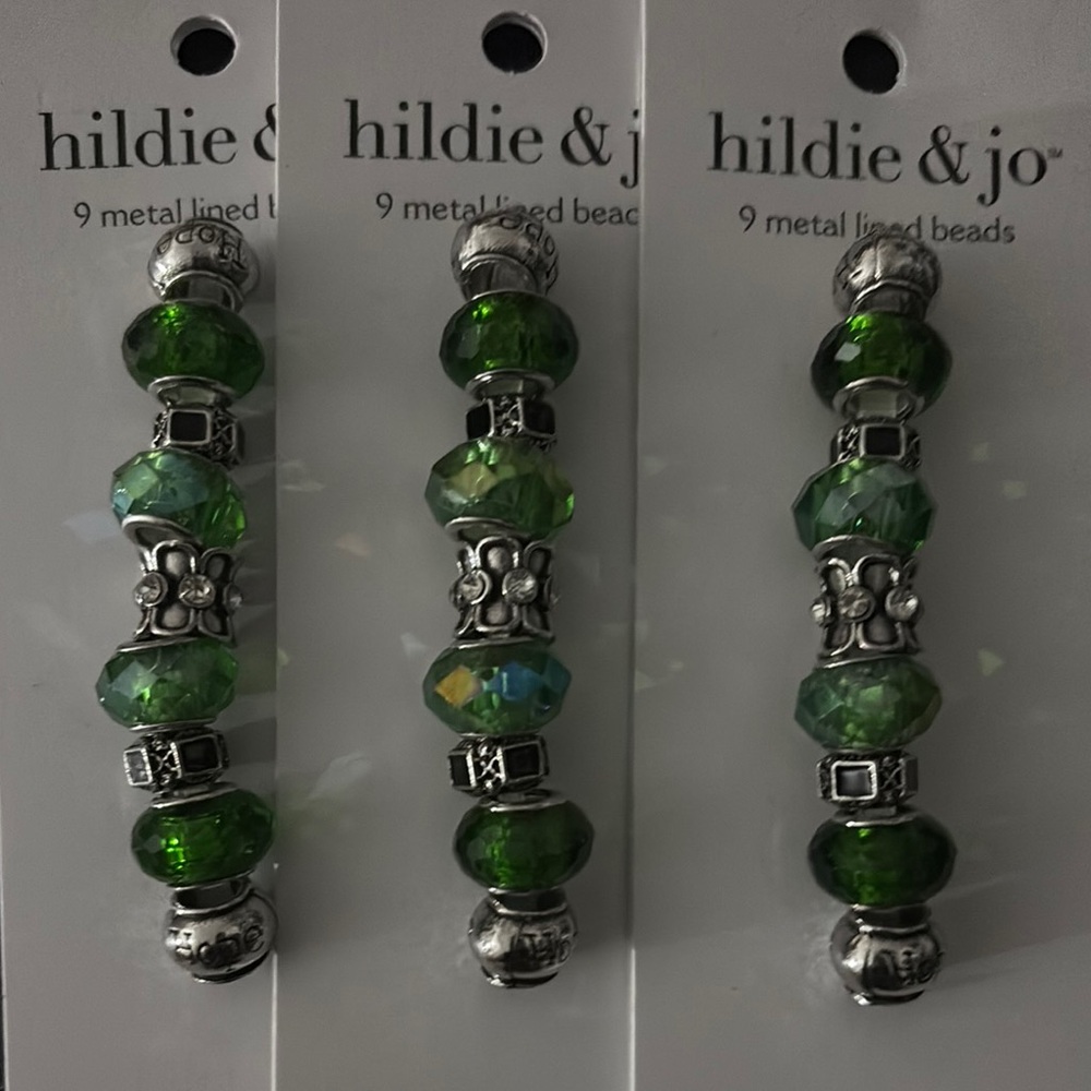 Hildie & Jo Green and Silver Beads